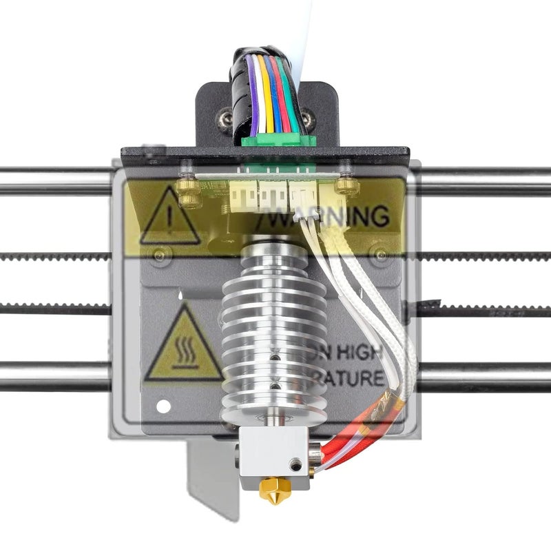UniTak3D Metal V5 J-Head Hotend with 0.4mm Brass Nozzle Support High Temperature Compatible with Anycubic I3 Mega S X Series 3D Printer 12V 40W - Image 4
